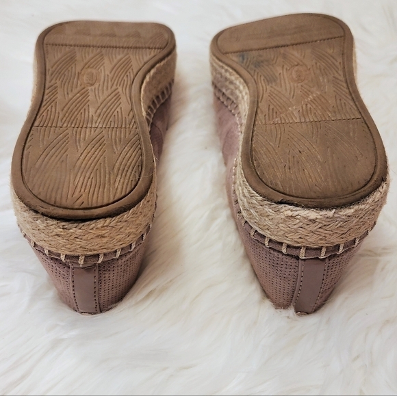 Dr Scholl's Lilac Perforated Espadrille Slip On Shoes 8M - Picture 9 of 11